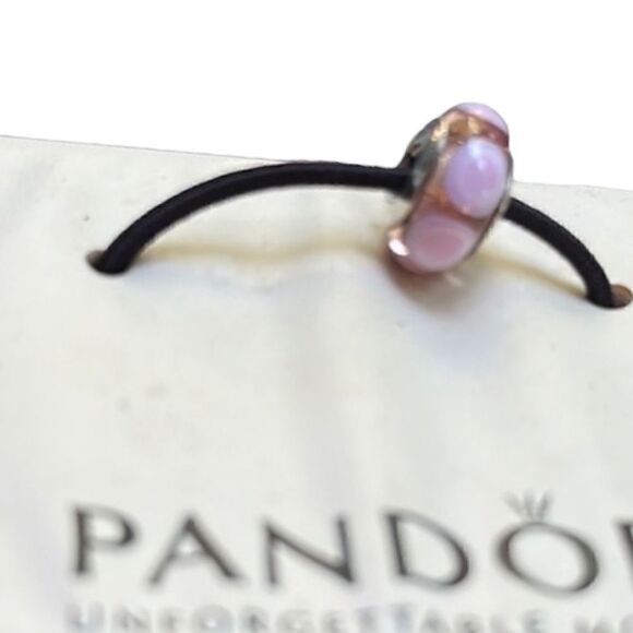 PANDORA™️ Sterling sSilver Murano Glass .925 Pink Bead Charm for Pandora Bracele - Picture 2 of 6